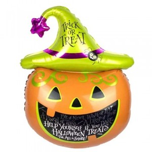 Фольгированный шар фигура Тыква Happy Halloween 89 см