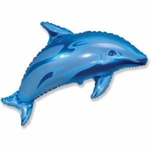 Фольгированный шар Дельфин голубой 94 см