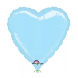 Фольгированный шар сердце Голубое 91 см