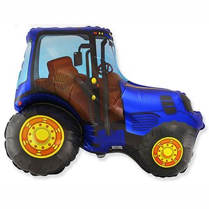 Фольгированный шар фигура Трактор синий 94 см