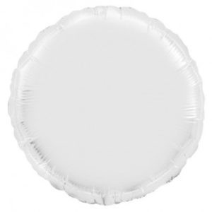 Фольгированный шар круг Белый 46 см