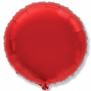 Фольгированный шар круг Красный 46 см