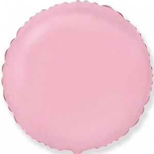 Фольгированный шар круг Розовый 46 см