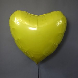 Фольгированный шар сердце Желтое 91 см