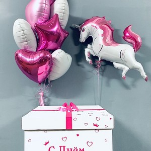 Коробка с шарами С Днём рождения, внученька