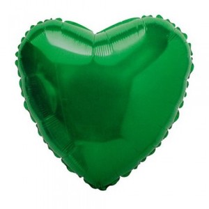 Фольгированный шар сердце Зеленое 46 см
