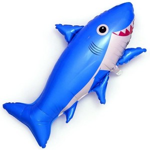 Фольгированный шар фигура Счастливая акула 99 см