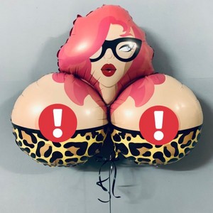 Фольгированный шар фигура Мадам Си Си Леопард 89 см Италия