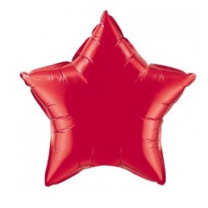 Фольгированный шар звезда Красная 46 см