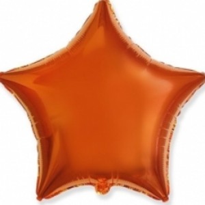 Фольгированный шар звезда Оранжевая 46 см