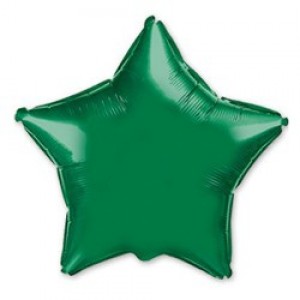 Фольгированный шар звезда Зеленая 46 см