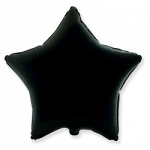 Фольгированный шар звезда Черная 46 см
