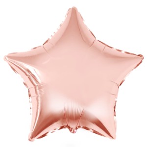 Фольгированный шар звезда Розовое золото 46 см