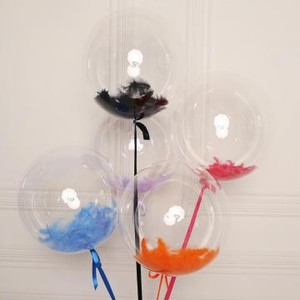 Шар-пузырь (bubble) с перьями